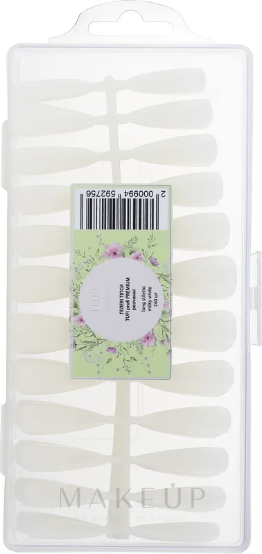 Soluble Gel Tips, long, transparent, stiletto - Nails