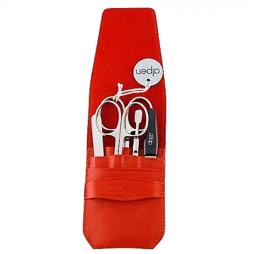 Manicure set, 5 pieces, 6872, red - Accessories
