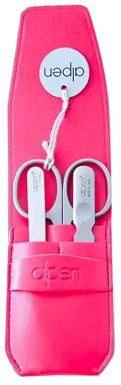 Manicure Set for Left-Handed People, pink, 4 tools