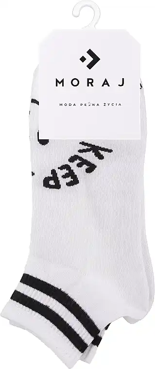 Women's Socks 'Keep Smile', white - Clothes