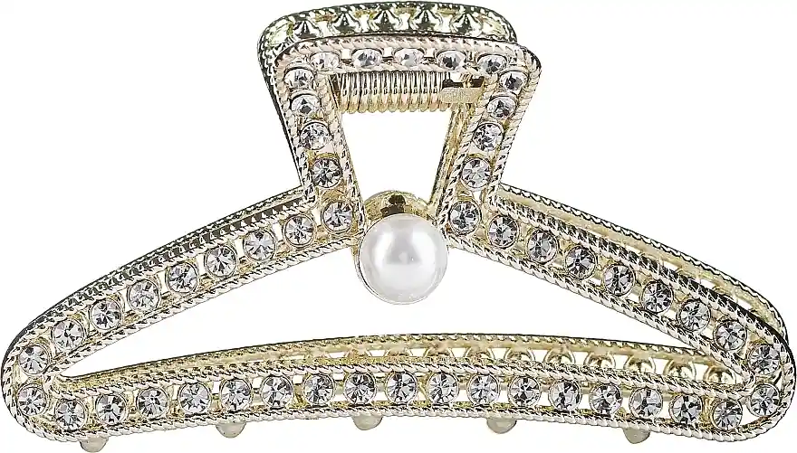 Claw Clip with Pearls, 26966, golden - Accessories