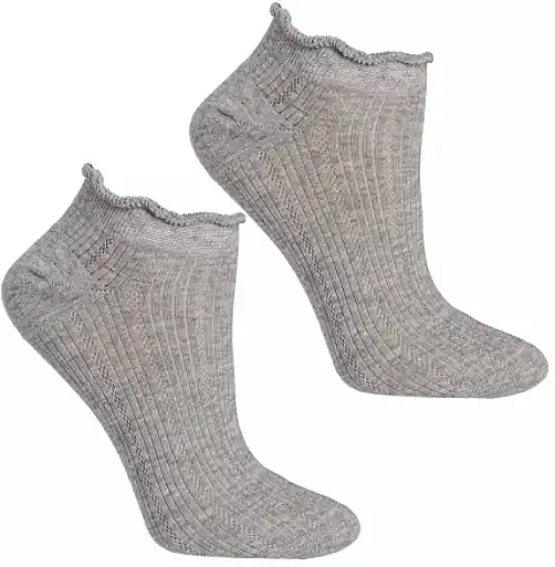 Women's Short Socks, CSD240-204, Grey