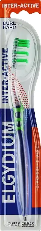 Toothbrush 'Interactive' comprehensive hard, green - Bath and Body