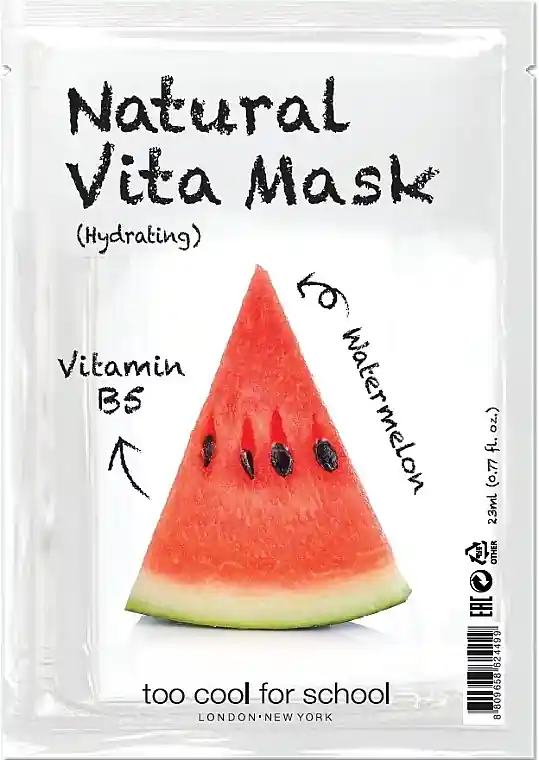 Moisturizing Facial Sheet Mask "Watermelon" with Vitamin B5 - Skin Care Products