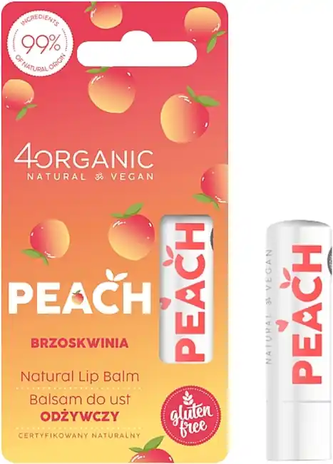 Natural Nourishing Lip Balm 'Peach' - Skin Care Products