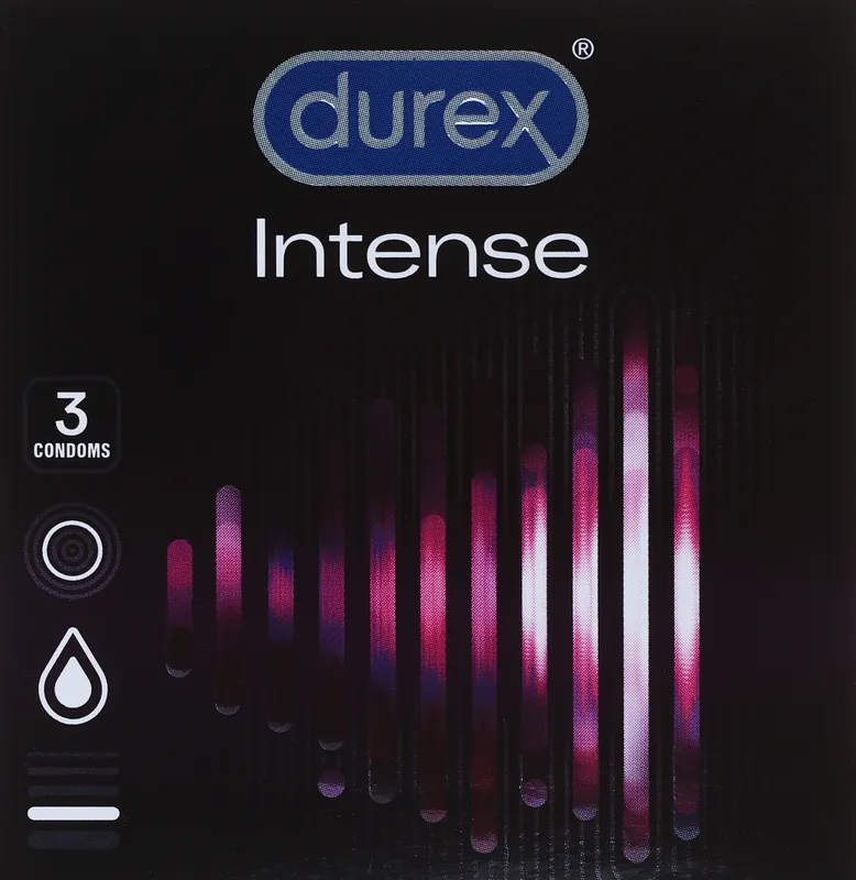 Ribbed & Dotted Condoms with Stimulating Gel, 3 pcs - Health & Care