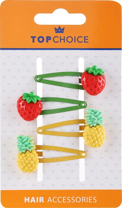 Hair Clips "Strawberry & Pineapple", 26690 - Accessories