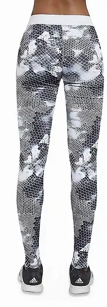 Sports Leggings for Women 'Code', white/grey - Clothes
