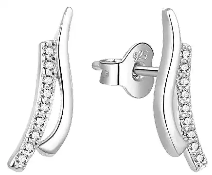 Long Earrings with Cubic Zirconia - Costume jewelry
