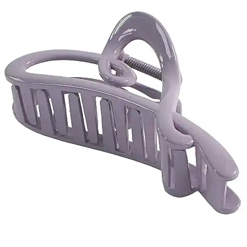 Hair Clip, Gray-Purple Flower