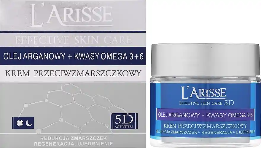 Argan Oil and Omega 3+6 Anti-Wrinkle Cream