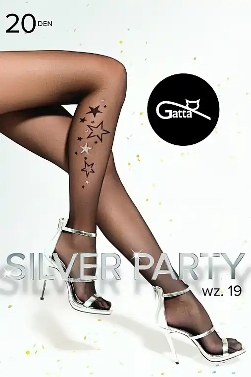 Tights "Silver Party w.19" 20 Den, nero - Clothes