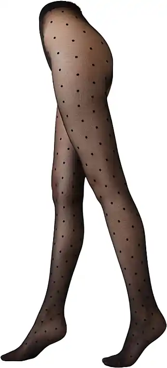 Women's Tights Cleo 19, Polka Dot, 30 Den, Nero - Clothes