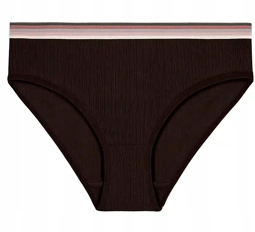Women's cotton panties, dark brown - Clothes