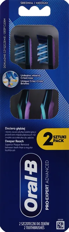 All-in-One Toothbrush Set, medium bristle, pink + blue