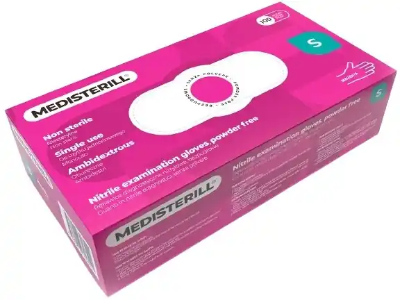 Nitrile gloves without talc, 100 pcs, size S, purple - Accessories