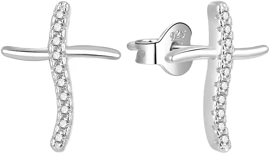 Silver Earrings 'Crosses' - Costume jewelry