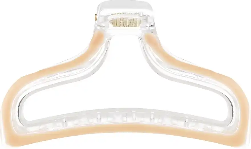 Hair Clip, 184624+1, beige-transparent