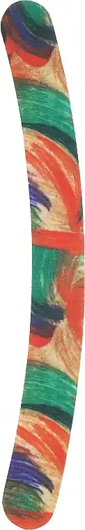 Nail file, 7453, orange-green-blue swirls