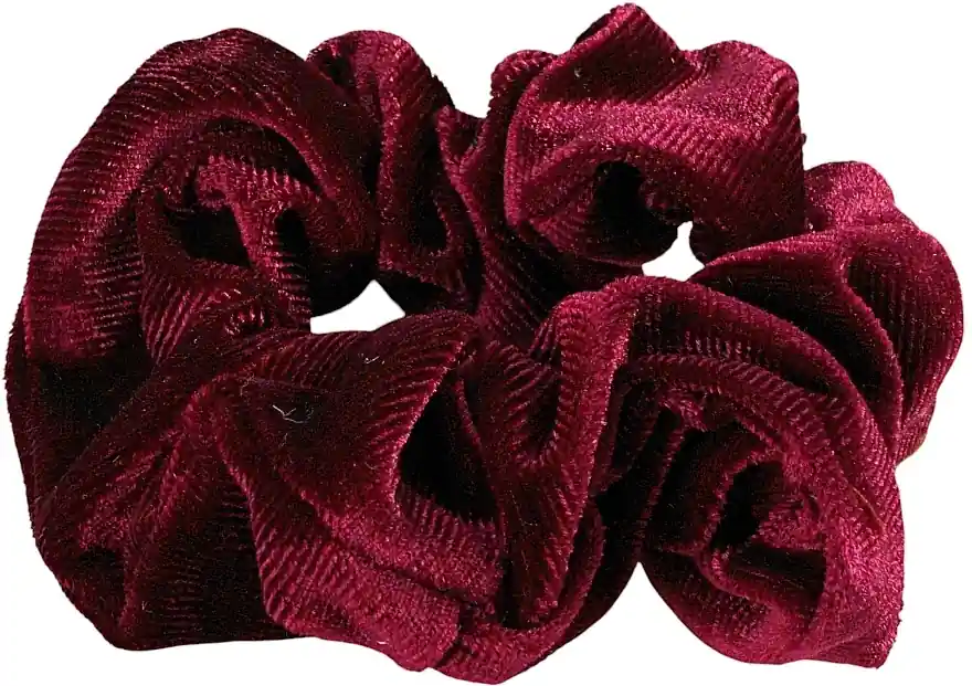 Velvet Scrunchie, burgundy, 11 cm - Accessories