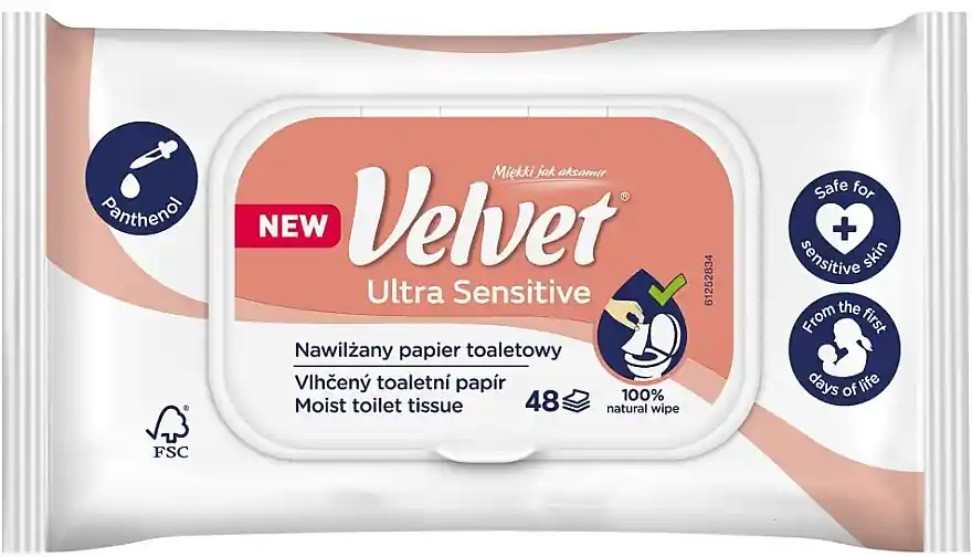 Wet Toilet Paper for Sensitive Skin - Velvet