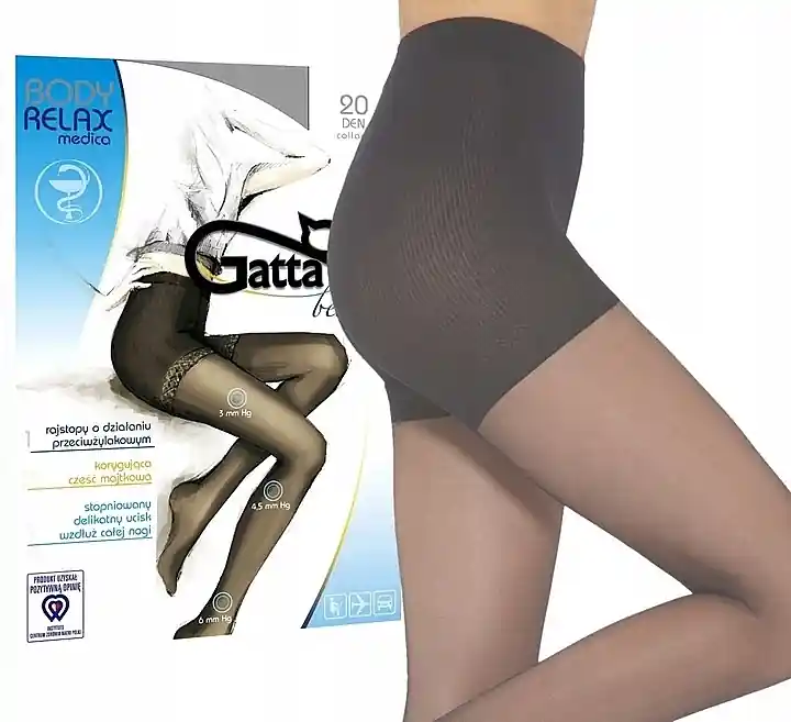 Tights with mild compression 'Body Relax Medica' 20 Den, graphite - Clothes