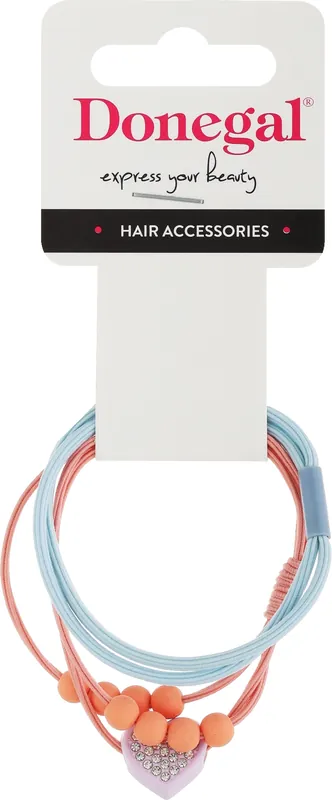 Hair ties, FA 5697, orange + blue - Accessories