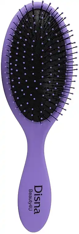Oval Hair Brush with Nylon Bristles & Pins, 17.5 cm, purple - Accessories