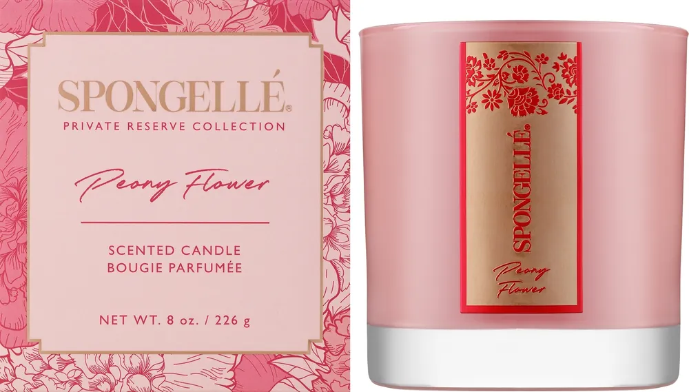 Peony flower Scented Candle - Bath and Body