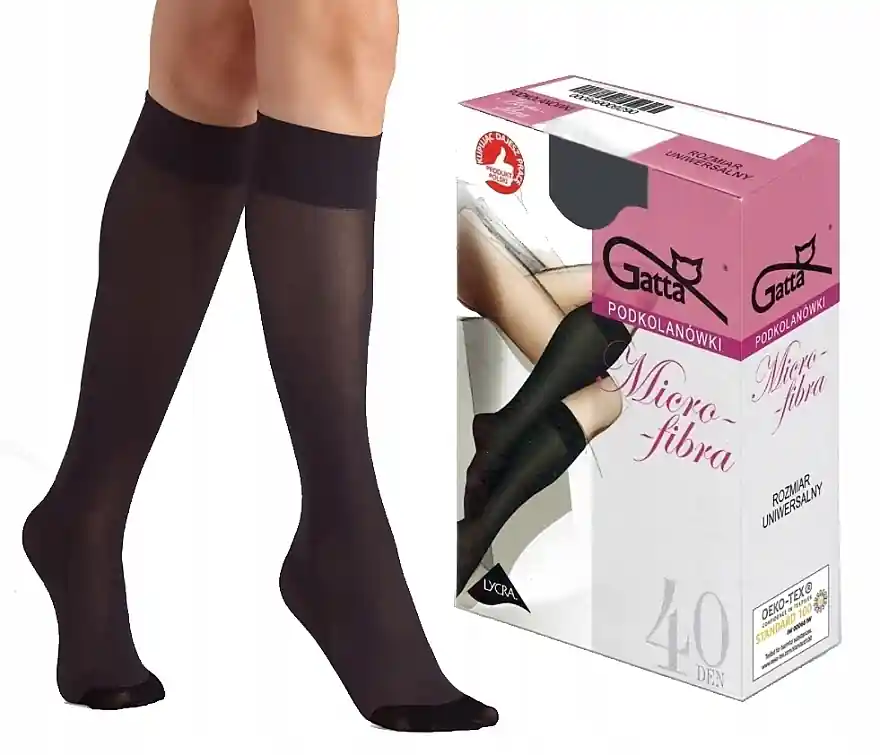 Women's knee-highs "Mikrofibra" 40 Den, nero