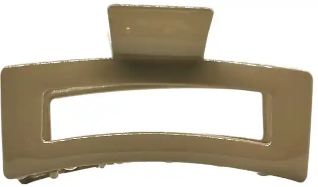 Hair Clip, curved rectangle, beige - Accessories