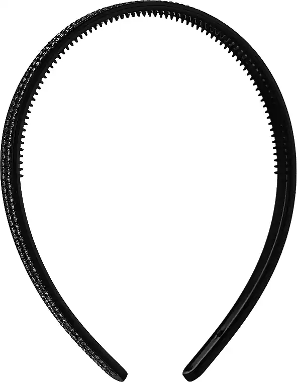 Hair Hoop, 26195+1, black with black stones - Accessories