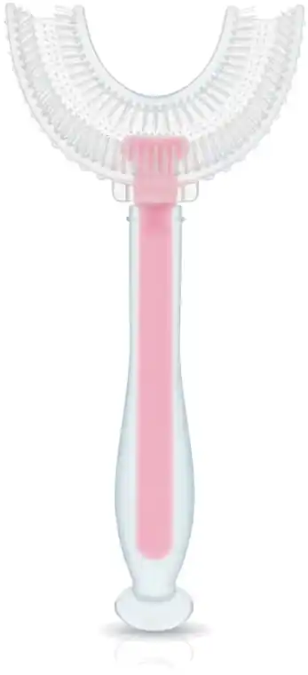 U Silicone Toothbrush for Kids, pink - Bath and Body