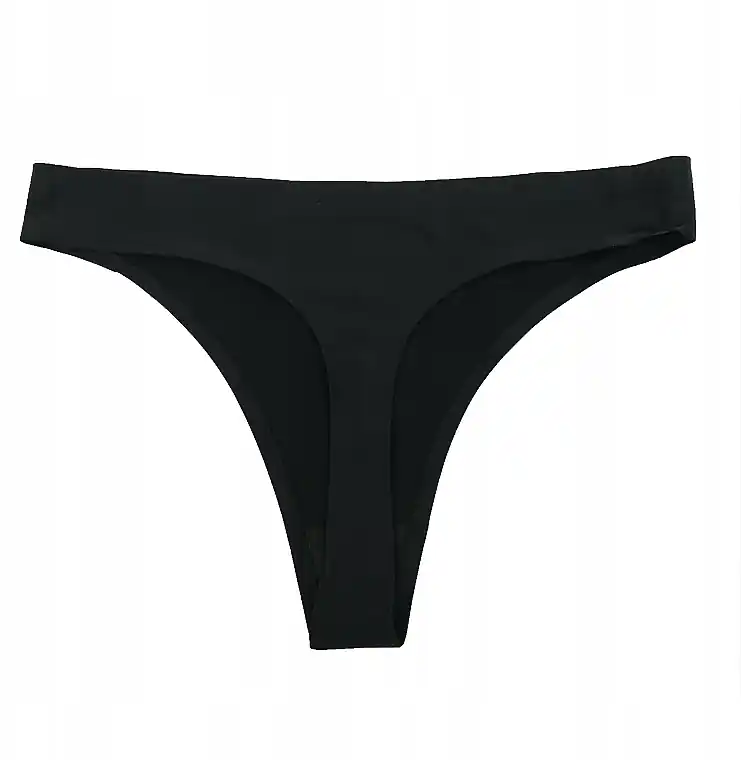 Seamless Thongs, black - Clothes