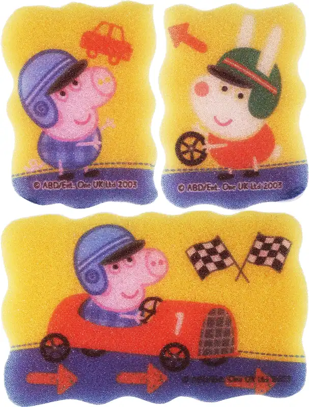 Bath Sponge Set "Peppa Pig" 3pcs, race - Accessories