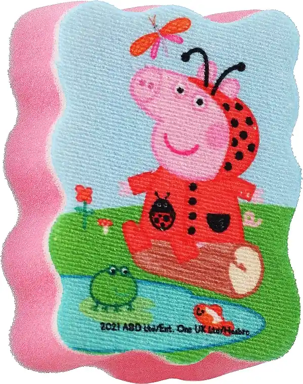 Kids Bath Sponge 'Peppa Pig', Peppa ladybug, pink - Accessories