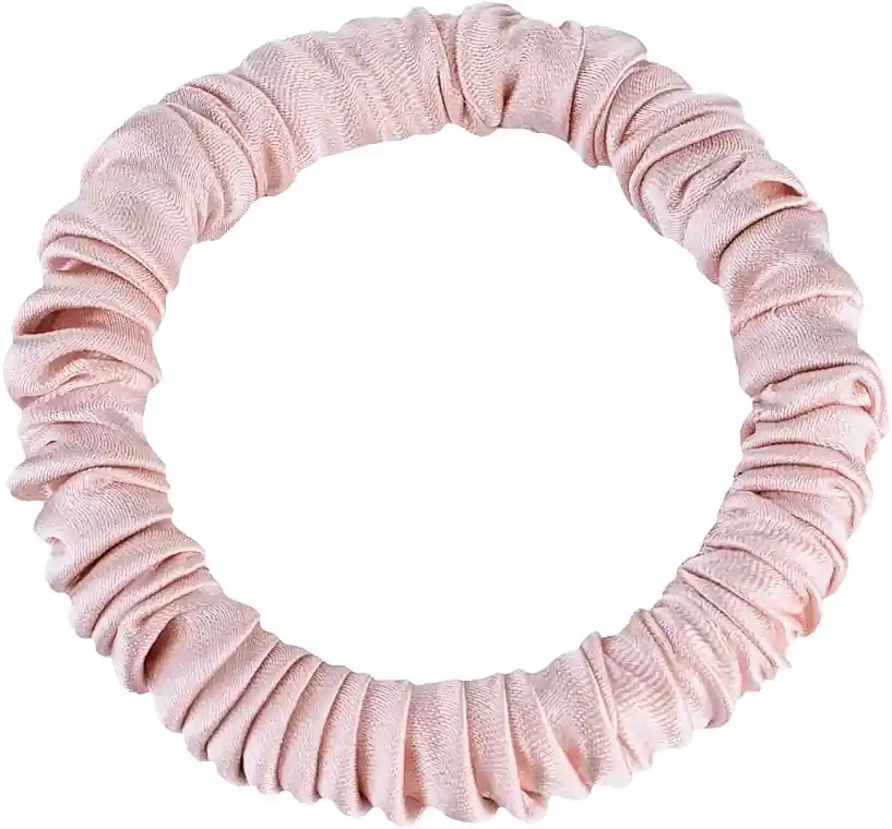 Skinny Natural Silk Scrunchie, powder - Accessories