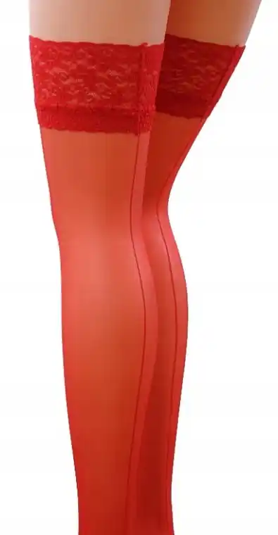 Stockings with Seam ST022, 17 Den, roso - Clothes