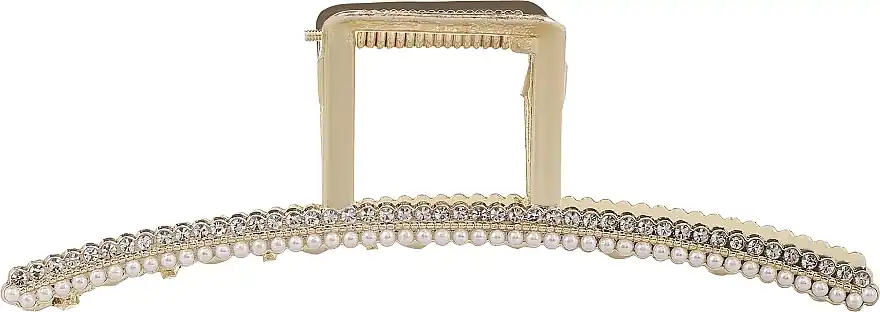 Claw Clip with Pearls, 26836, gold with stones - Accessories