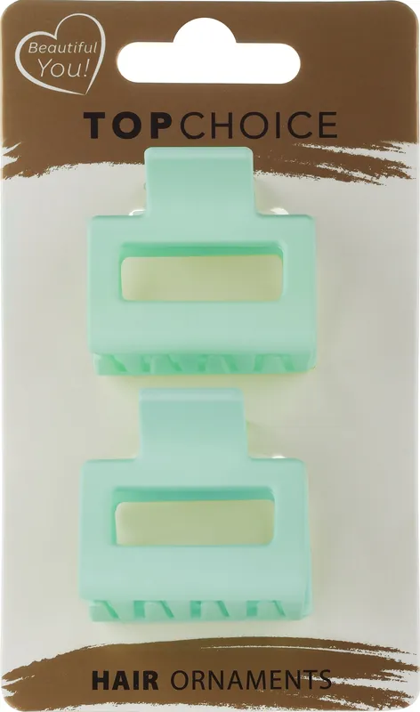 Hair clips, 183188+1, 2 pcs, mint - Accessories