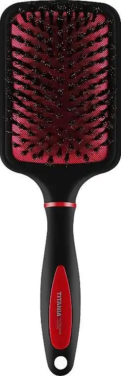 Rectangular Hair Brush, black and pink - Accessories