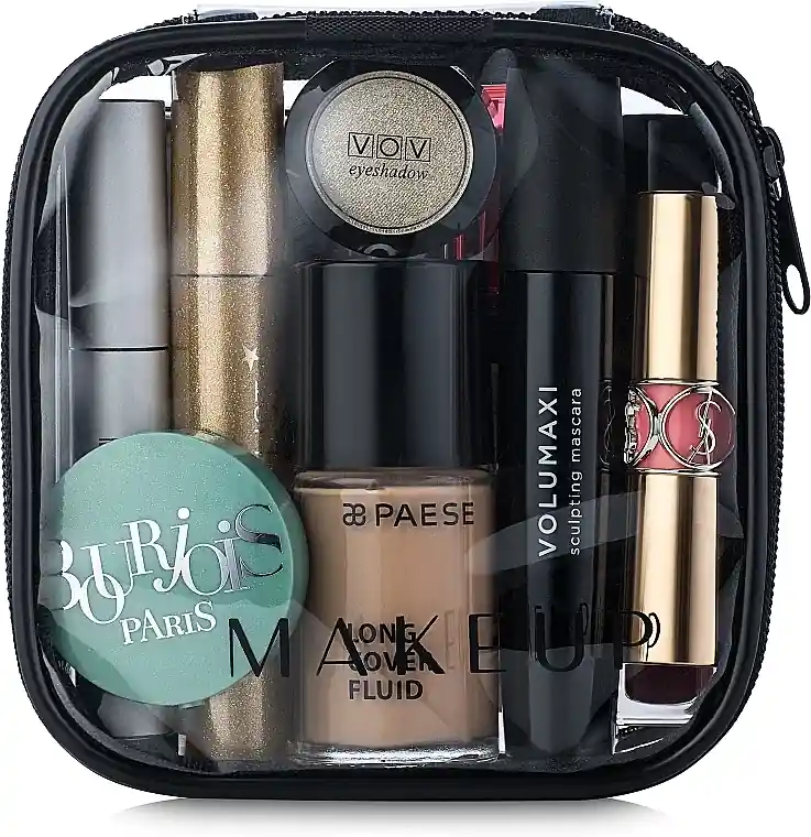 Clear Makeup Bag 'Visible Bag' (unfilled), 12 x 12 x 5 cm - Accessories
