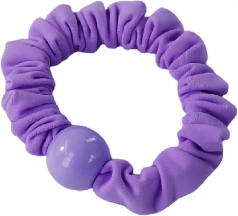 Hair Tie with Bead, purple - Accessories