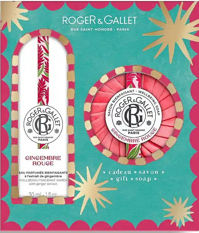 Roger&Gallet Gingembre Rouge Christmas Set (f/water/30ml + soap/100g) - Perfume