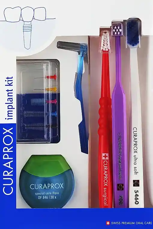 Implant Care Kit, Red + Purple + White - Bath and Body