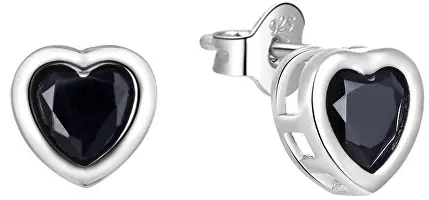 Romantic Silver Earrings 'Hearts' - Costume jewelry