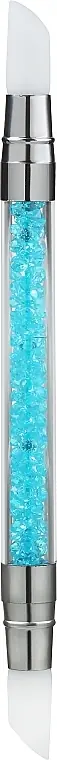 Silicone Nail Art Brush with Blue Crystals - Accessories