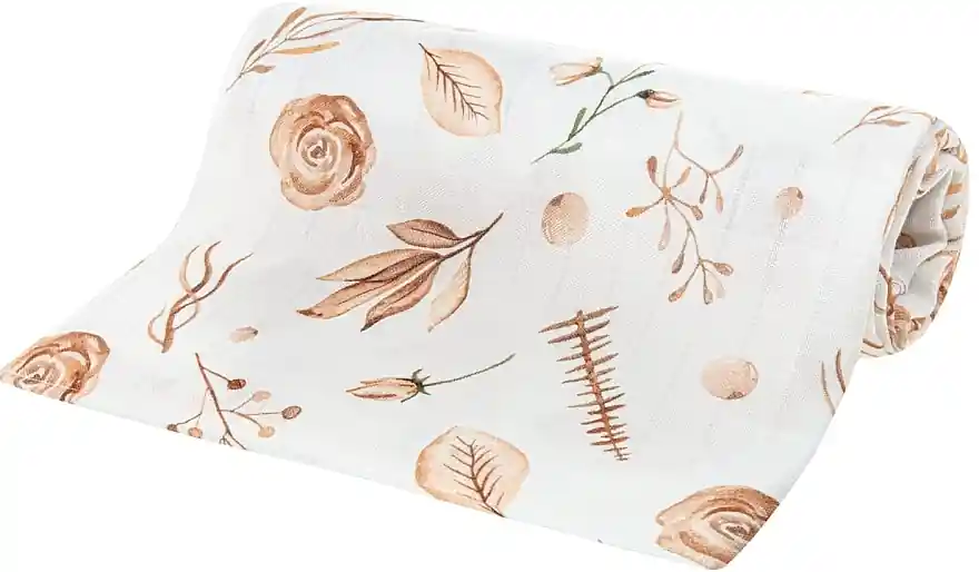Children's bamboo swaddle with boho style pattern, 75x75cm - Bocioland