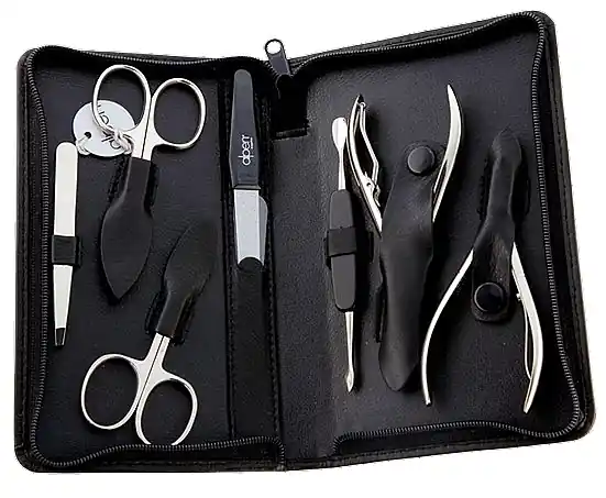 Manicure Set, 7 tools, 6825, black - Accessories