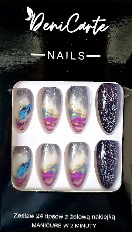 Almond Nail Tips, 24 pcs - Nails